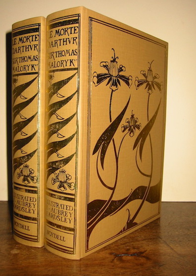 Thomas (Aubrey Beardsley ill.) Malory The birth, life and acts of King Arthur of his noble knights of the round table, their marvellous enquests and adventures, the achieving of the San Greal and in the end le morte d'Arthur with the dolourous death and departing out of this world of them all 1985 London The Boydell Press (printed by The Moxon Press, Leeds, on antique laid paper made by William Somerville and bound by Alderman Bookbinding, Ipswich)